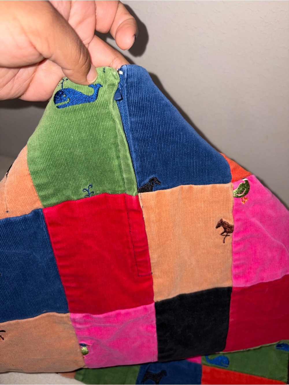 Vintage Lilly Pulitzer Patchwork Corduroy Mini Skirt in Multicolor Size 6 - Picture 4 of 7